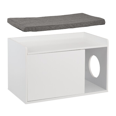Relaxdays Katzenschrank mit Sitzauflage
