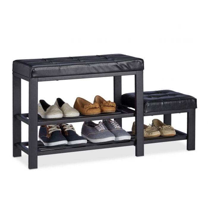 Relaxdays Schuhbank mit Hocker
