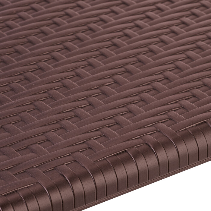 Relaxdays Gartentisch in brauner Rattan-Optik