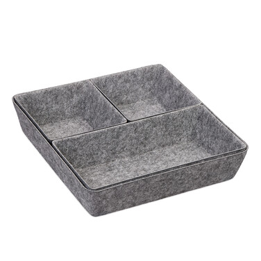 Relaxdays 4-teiliger Schubladen Organizer Filz