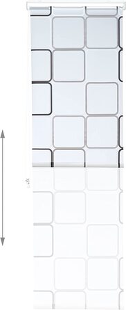Relaxdays Duschrollo Square, wasserabweisend, Retro Badrollo Wanne u. Dusche, Deckenmontage, 80x240 cm, semitransparent (240 x 60 x 5 cm)