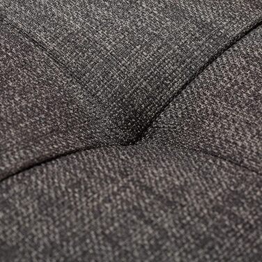 Relaxdays Sitzhocker mit Stauraum, gepolstert, gesteppt, Stoff, 40x38x38 cm, grau (Braun)