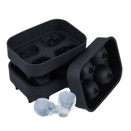 Relaxdays Totenkopf Eiswürfelform im 2er Set