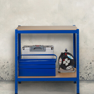 Relaxdays Schwerlastregal 180x90x60 blau
