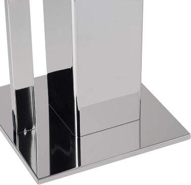 Relaxdays Stand WC Garnitur WIMEDO eckig HBT: 71 x 20 x 20 cm Toilettenbürstenhalter aus Edelstahl mit Lackierung Toilettenpapierhalter und Klorollenhalter als freistehende WC Bürstengarnitur, (Silber)