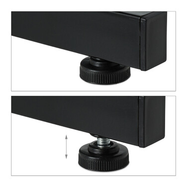 Relaxdays Schreibtisch Glas mit Schublade