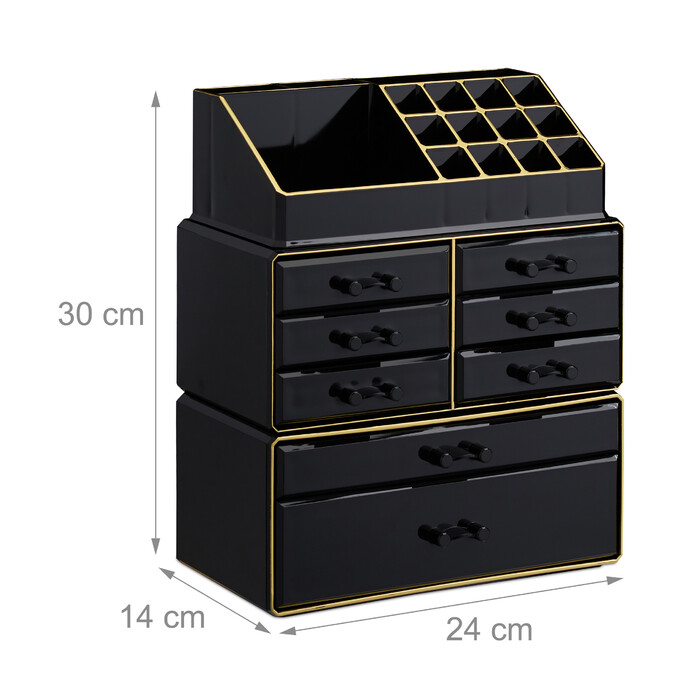 Relaxdays Make Up Organizer mit 8 Schubladen