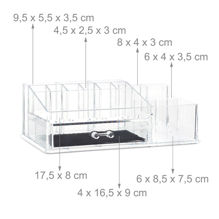 Relaxdays Make Up Organizer 16 Fächer