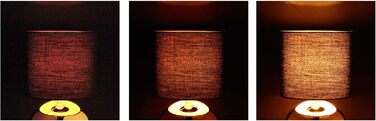 Relaxdays Touch-Nachttischlampe, dimmbar, 3 Stufen, E14, 28x18 cm, Gold