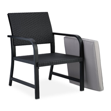 Relaxdays Balkonmöbel Set 3-teilig in Rattan-Optik