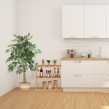 Relaxdays Schmales Badregal mit 3 Ablagen