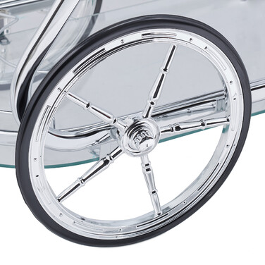 Relaxdays Servierwagen aus Chrom & Glas