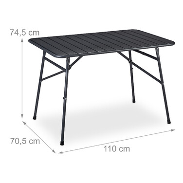 Relaxdays Gartentisch klappbar Metall