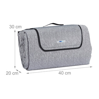 Relaxdays XXL Picknickdecke 200x300 Fischgräte