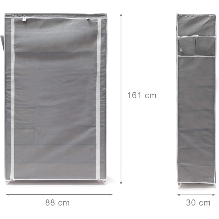 Relaxdays Schuhschrank Valentin, 9 Ablagen, HBT 161 x 88 x 30 cm, anthrazit