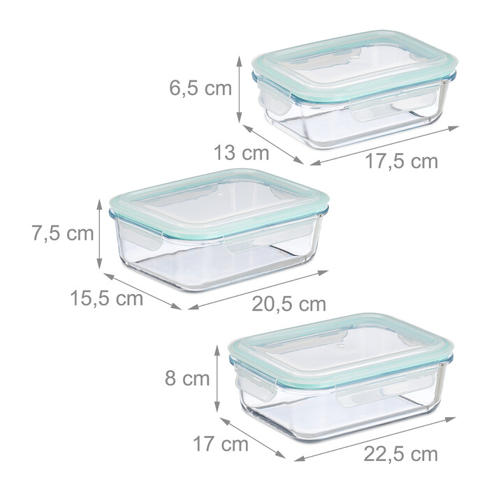 Relaxdays Frischhaltedose 12er Set