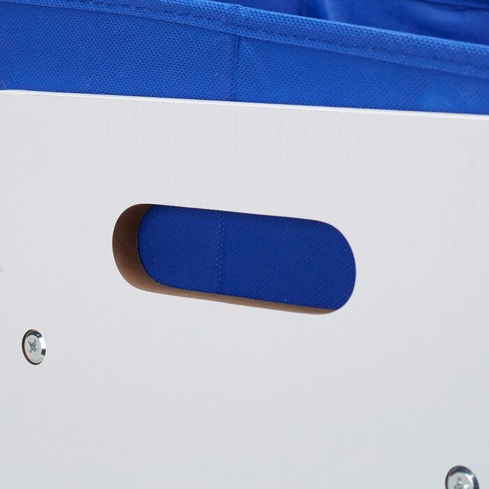 Relaxdays, weiß/bunt Kinderregal mit Boxen, 9 Faltbare Körbe mit Henkeln, Metallrohre, Spielzeug, MDF, HxBxT: 62x63x28cm, Standard