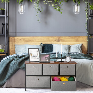 Relaxdays Kommode mit 5 Schubladen