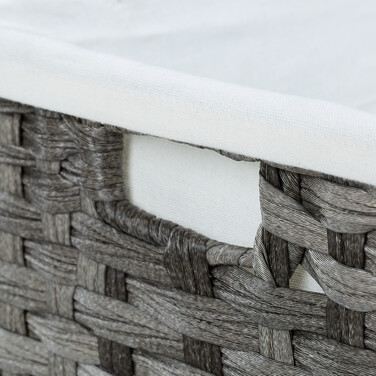 Relaxdays Wäschekorb Rattan-Optik 90 L