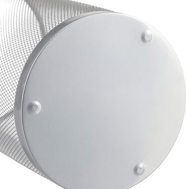 Relaxdays Schirmständer Metall, runder Schirmhalter aus Korbgeflecht, Stockhalter universal, 26cm Ø, 50cm hoch, (Silber)