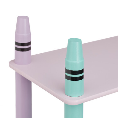 Relaxdays Buntes Kinderregal mit 3 Ablagen