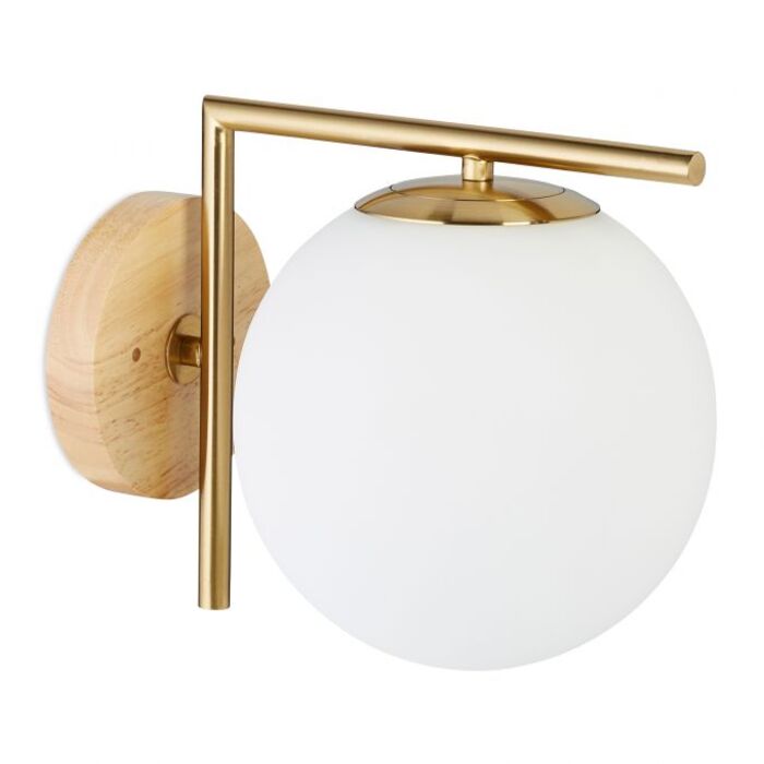 Relaxdays Wandleuchte Messing GLOBI