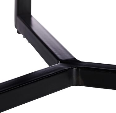 Relaxdays Schwarz Runder Beistelltisch aus Glas und Metall, dekorativer Loungetisch, HxBxT: 51 x 50 x 50 cm, in edlem, Standard