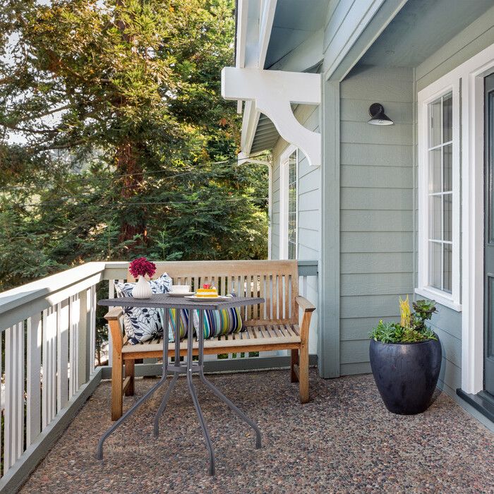 Relaxdays Gartentisch in grauer Rattan-Optik