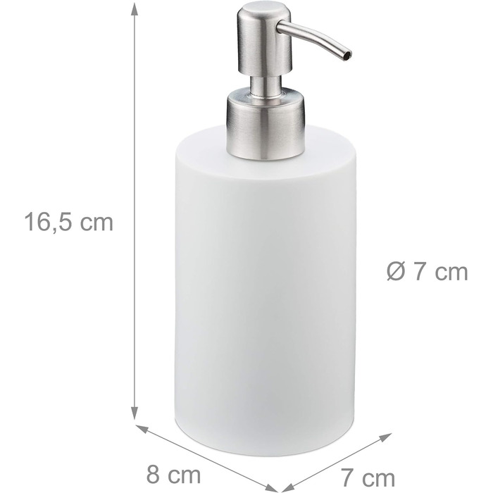Relaxdays Seifenspender, 180 ml, nachfüllbar, Bad, WC, Küche, Flüssigseifenspender