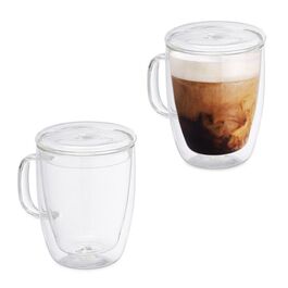 Relaxdays Doppelwandige Kaffeegläser 2er Set