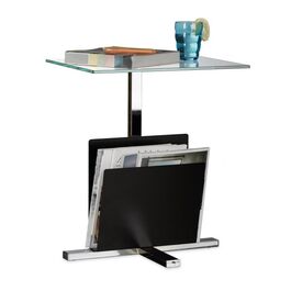 Relaxdays Beistelltisch mit Zeitungsablage