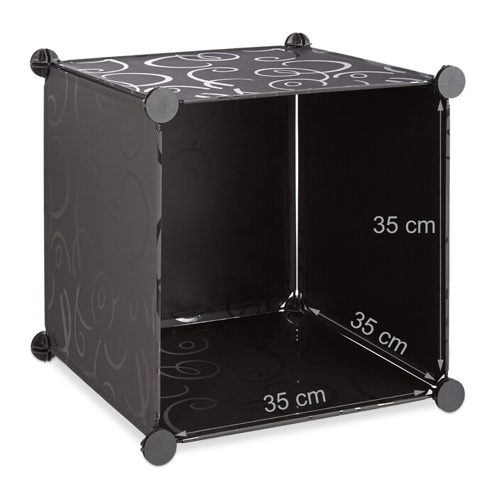 Relaxdays Kleiderschrank Stecksystem 18 Fächer