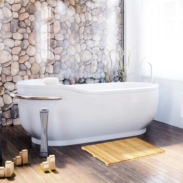Relaxdays Bambusmatte für Bad