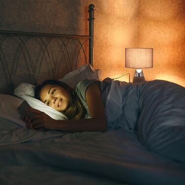 Relaxdays Nachttischlampe Touch dimmbar, 3 Stufen, E14, HxD: 48,5 x 28 cm, modern, Touch Lampe mit Schirm, grau/silber