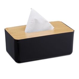 Relaxdays Kosmetiktücher Box mit Holz-Deckel