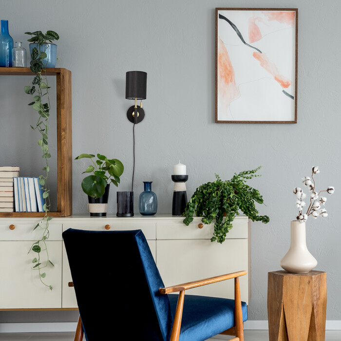 Relaxdays Wandleuchte mit Stoffschirm