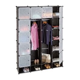 Relaxdays Kleiderschrank Stecksystem 18 Fächer