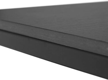 Relaxdays Beistelltisch, eckiger Seitentisch in C-Form, für Couch & Bett, Metall & Holz, HBT: 59,5 x 30 x 45 cm, schwarz