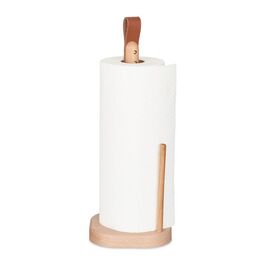 Relaxdays Eckiger Küchenrollenhalter aus Holz
