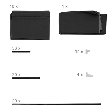 Relaxdays Schuhregal für 20 Paar Schuhe