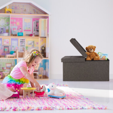 Relaxdays Sitzbank mit klappbarem Deckel
