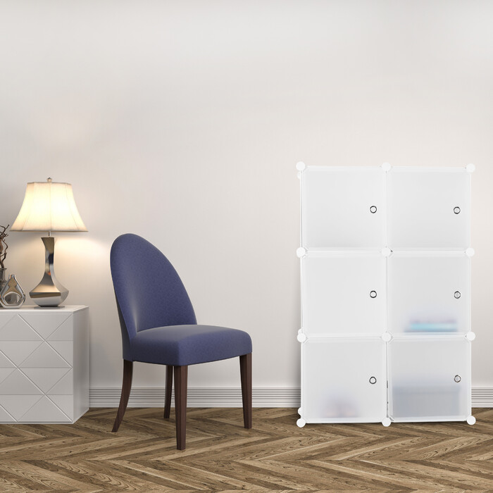 Relaxdays Regalsystem mit 6 Türen