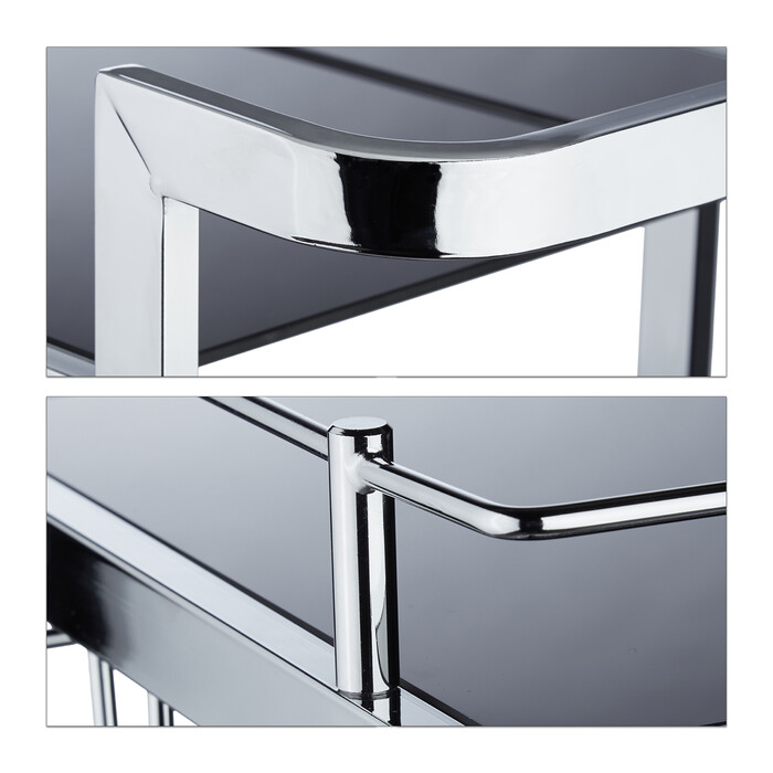 Relaxdays Servierwagen Glas BARON