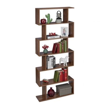 Relaxdays Hohes Bücherregal braun