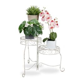 Relaxdays Blumentreppe Metall 3 Ablagen
