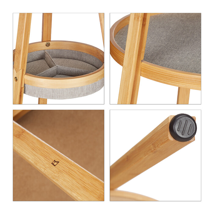 Relaxdays Bambus Garderobe mit Ablagen