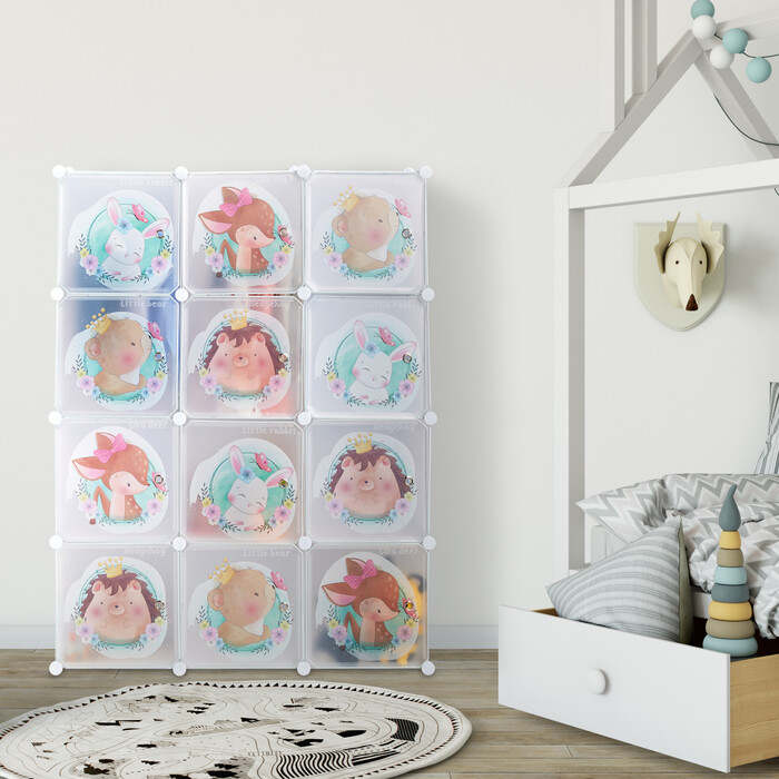 Relaxdays Kinder Steckregal mit Kleiderstangen