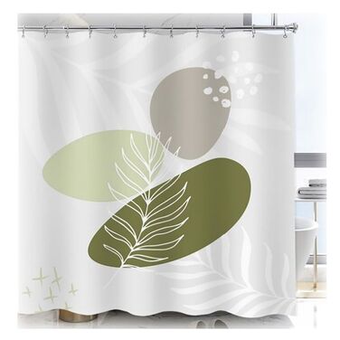 Relaxdays Duschvorhang 180x200 cm mit Motiv