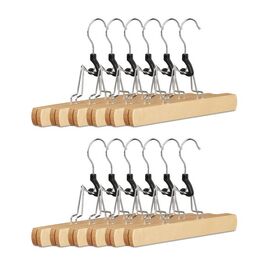 Relaxdays Hosenspanner Holz 12er Set