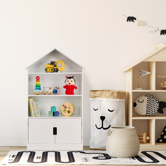 Relaxdays Kinderregal Hausform